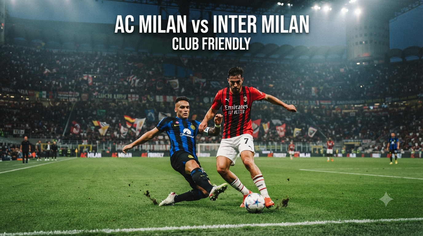 AC Milan vs Inter Milan Club Friendly Sore Ini Pukul 18.00 WIB Streaming Tigoals Siap Menghibur Pecinta Derby Italia